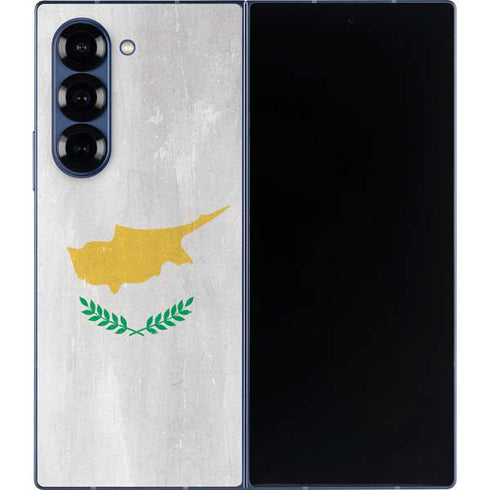 Cyprus Flag Distressed Galaxy Z Fold6 Skin